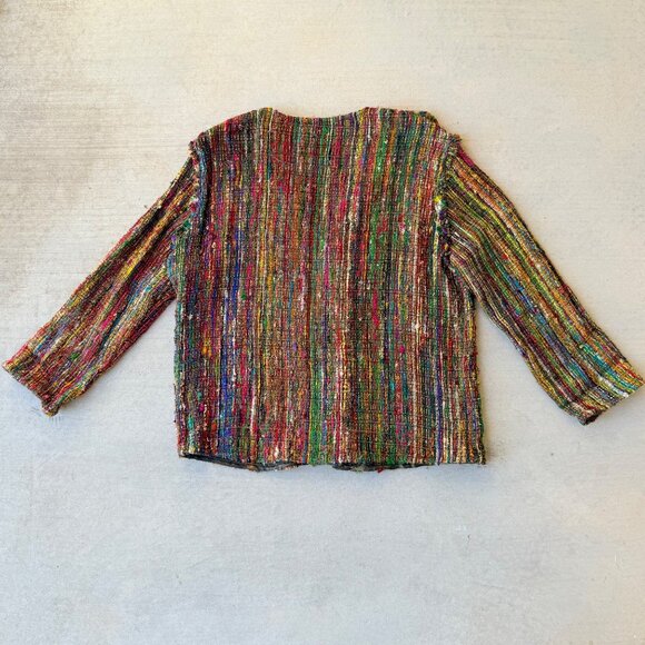 Carole Little 90s Hobo Chic Slub Knit Top - 8 - Picture 4 of 10